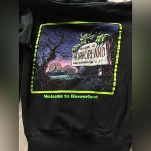 Goosebumps graphic neon and black hoodie